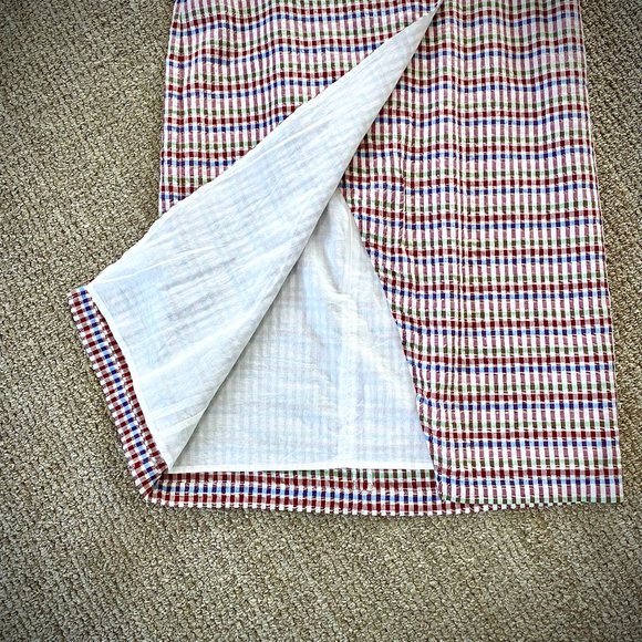 Madewell Sarong Midi Skirt in Rainbow Gingham, size 6 - Picture 11 of 12